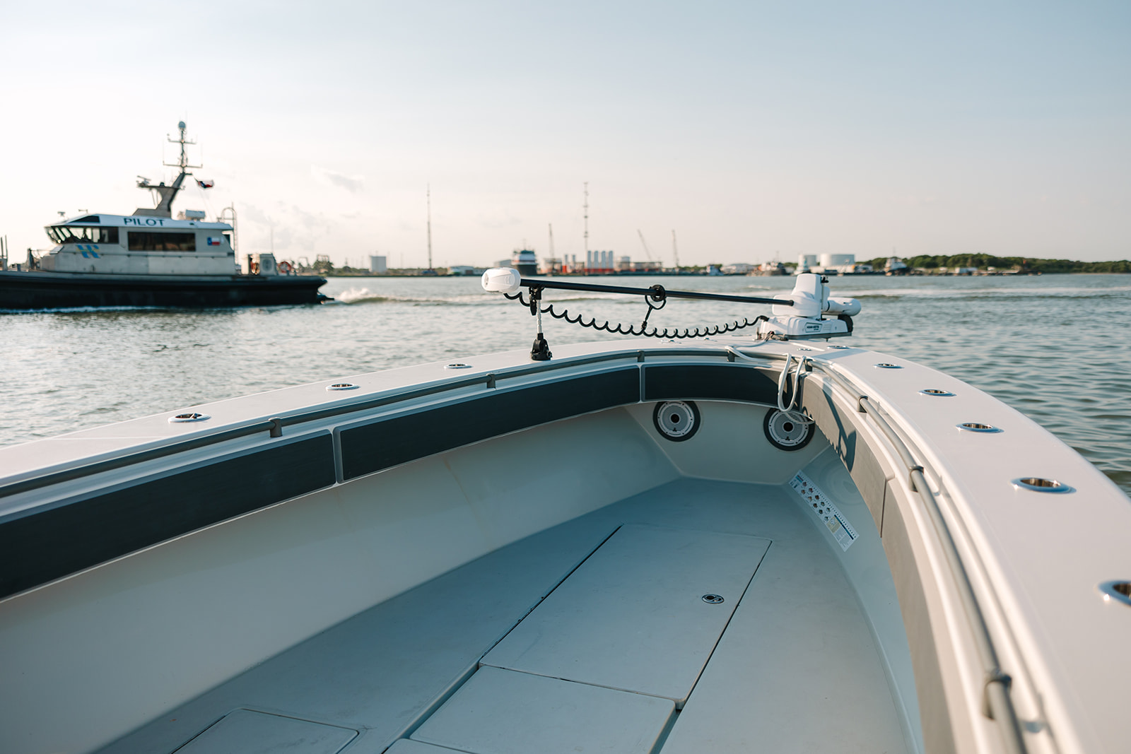 The bow of a Galveston Fishing Boat.