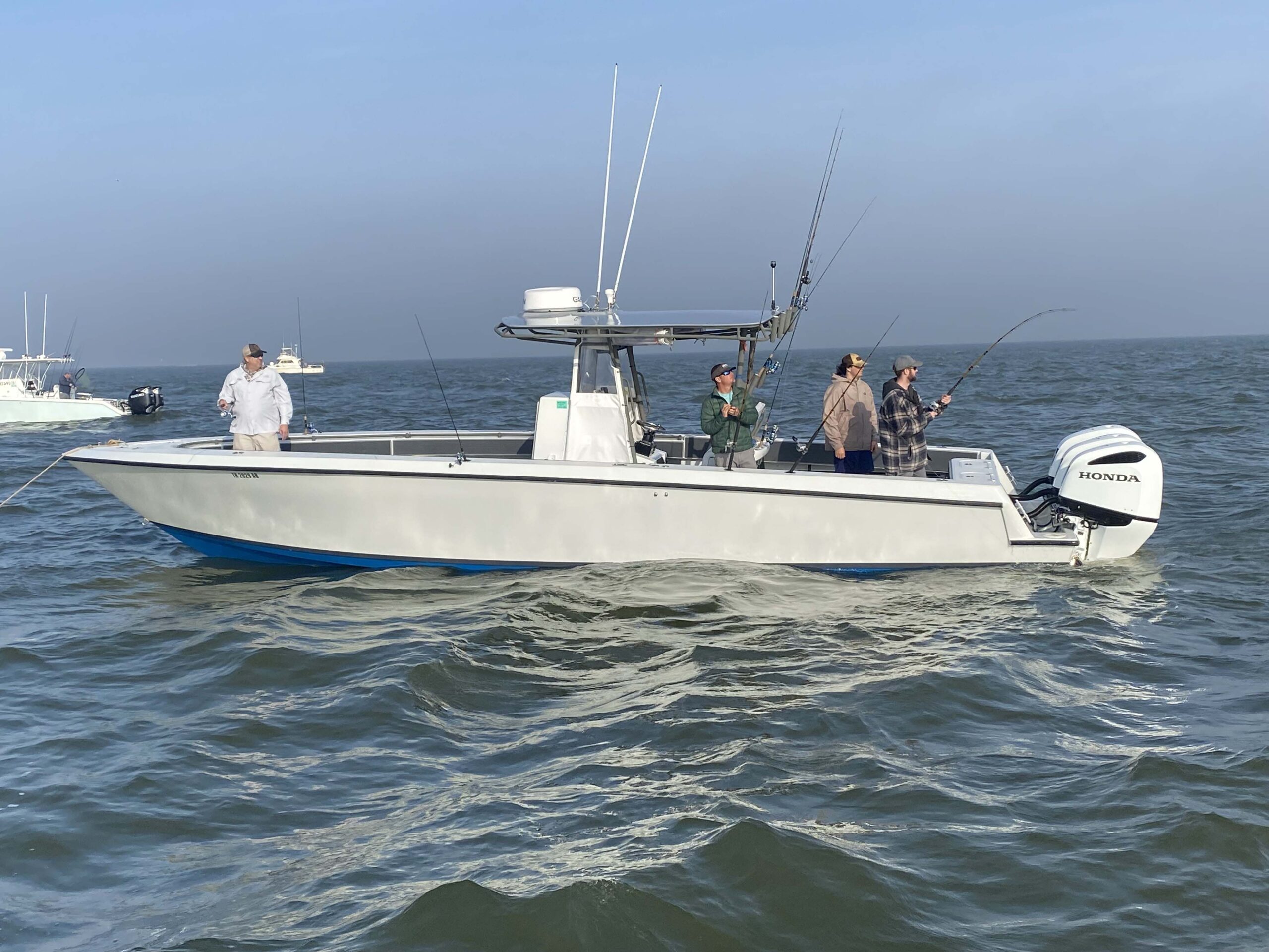 A Galveston Fishing Boat at sea.